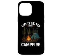 La vida es mejor en la fogata Camping Camper Camp Funny Carcasa para iPhone 13 Pro Max