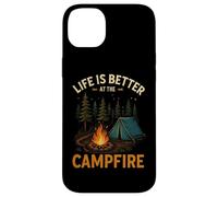 La vida es mejor en la fogata Camping Camper Camp Funny Carcasa para iPhone 14 Plus