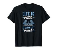 La Vida es Mejor en Ocean City Beach Maryland Camiseta