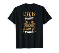 La Vida es Mejor en Ocean City Beach Maryland Camiseta