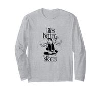 La Vida es Mejor en Patines - Cita Divertida sobre Patinaje sobre Ruedas Manga Larga