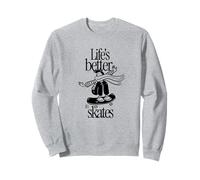 La Vida es Mejor en Patines - Cita Divertida sobre Patinaje sobre Ruedas Sudadera