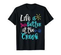 La Vida es Mejor en The Creek Cute Women Girls Summer Camiseta