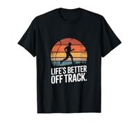 La Vida es Mejor Fuera de la Pista Inspiración para Correr Camiseta