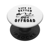 La Vida es Mejor Offroad. 4x4 Off-Road Adventure Offroading PopSockets PopGrip Adhesivo