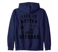 La Vida es Mejor Offroad. 4x4 Off-Road Adventure Offroading Sudadera con Capucha