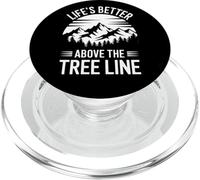 La vida es mejor por encima de la línea del árbol Senderismo Montaña C PopSockets PopGrip para MagSafe