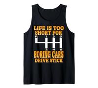 La Vida Es Muy Corta para Autos Aburridos Manual Camiseta sin Mangas