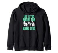 La vida es muy corta para un trabajo aburrido Sudadera con Capucha