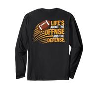 La Vida es Ofensiva y Defensa Fútbol Manga Larga