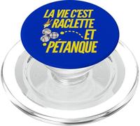 La Vida es Raclette y Petanque Camping Vacaciones Retiro PopSockets PopGrip para MagSafe