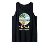 La vida es realmente buena La playa es mi lugar feliz Playa Camiseta sin Mangas