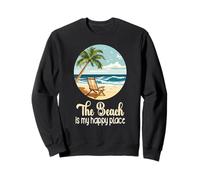 La vida es realmente buena La playa es mi lugar feliz Playa Sudadera
