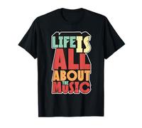 La Vida es Todo Acerca de la música Retro Vintage 70s Music Lover Camiseta