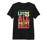 La Vida es Todo Acerca de la música Retro Vintage 70s Music Lover Camiseta Premium