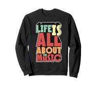 La Vida es Todo Acerca de la música Retro Vintage 70s Music Lover Sudadera