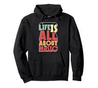 La Vida es Todo Acerca de la música Retro Vintage 70s Music Lover Sudadera con Capucha