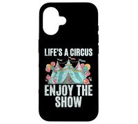 La Vida es un Circo Disfruta del Show Clown Carcasa para iPhone 16