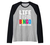La vida es un juego de bingo es muy divertido Camiseta Manga Raglan