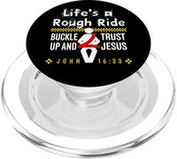La Vida es un Paseo Duro Confía en Jesús Juan 16:33 PopSockets PopGrip para MagSafe