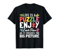 La vida es un rompecabezas, disfruta de cada pieza para amantes de los rompecabezas divertidos Camiseta