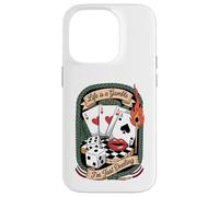 La Vida es una Apuesta, Solo Estoy Tratando - Estilo de Tatuaje Vintage Carcasa para iPhone 14 Pro
