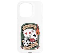 La Vida es una Apuesta, Solo Estoy Tratando - Estilo de Tatuaje Vintage Carcasa para iPhone 15 Pro