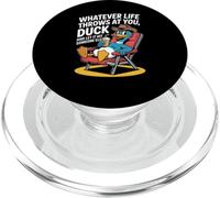 La vida lanza pato golpea a alguien más divertido sarcástico Relax PopSockets PopGrip para MagSafe