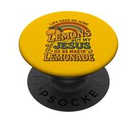 La Vida me DIO Algunos Limones Pero mi Jesús Él Be Makin Limonada PopSockets PopGrip Adhesivo