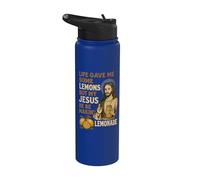 La vida me dio algunos limones pero mi Jesús Él Be Makin Limonada Stainless Steel Insulated Water Bottle