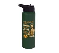 La vida me dio algunos limones pero mi Jesús Él Be Makin Limonada Stainless Steel Insulated Water Bottle