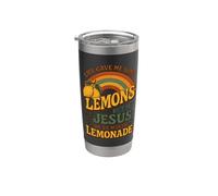 La vida me dio algunos limones pero mi Jesús Él Be Makin Limonada Vaso térmico de acero inoxidable de doble pared