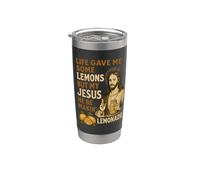 La vida me dio algunos limones pero mi Jesús Él Be Makin Limonada Vaso térmico de acero inoxidable de doble pared