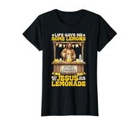 La Vida me DIO Algunos Limones Pero mi Jesús Él Estaba Haciendo Limonada Camiseta gráfica económica, Mujer, Negro, L