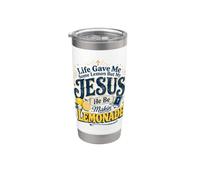 La vida me dio limón pero mi Jesús Makin Limonada Christian Vaso térmico de acero inoxidable de doble pared
