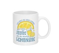 La Vida Me Dio Un Poco De Limón, Pero Dios Mío, Él Está Haciendo Limonada. Tazas De Cerámica Elegante Tazas De Desayuno Divertido Mug Para Hogar Té Bebidas Frías Y Calientes 330Ml