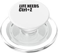 La Vida Necesita Ctrl+Z Gamer Gaming Gamer Saying Gamer PopSockets PopGrip para MagSafe