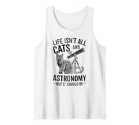 La vida no es todo gatos y astronomía, pero debería ser mujeres hombres Camiseta sin Mangas