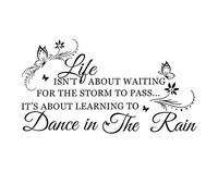 La vida no se trata de esperar a que pase la tormenta ... Se trata de aprender a bailar bajo la lluvia Etiqueta de la pared Papel de pared extraíble Decoración del dormitorio del hogar Decoración del