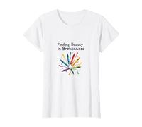 La Vida no se Trata de ser Este Colorido Arte crayones Camiseta, Mujer, Blanco, M