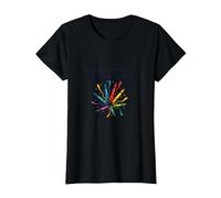 La Vida no se Trata de ser Este Colorido Arte crayones Camiseta, Mujer, Negro, XS
