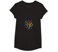 La Vida no se Trata de ser Este Colorido Arte crayones Camiseta, Niñas, Negro, XS