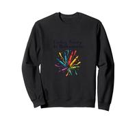 La Vida no se Trata de ser Este Colorido Arte crayones Sudadera, Unisex para Adultos, Negro, M