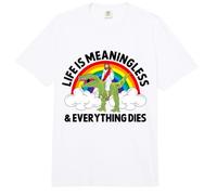 La Vida no Tiene Sentido Todo Muere Divertido Dinosaurio Jesús Comfort Colors Adult Heavyweight T-Shirt
