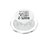 La Vida Pasa Entre el café y el Vino Bebida Divertida PopSockets PopGrip para MagSafe