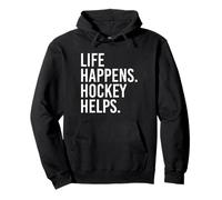 la Vida Pasa Hockey Ayuda Sudadera con Capucha