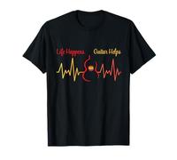 La Vida Pasa la música Ayuda a Funny Guitar Camiseta
