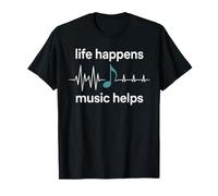 La Vida Pasa música Ayuda a latir el corazón Nota Musical Camiseta