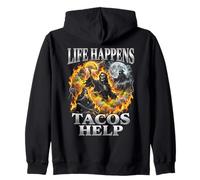 LA Vida Pasa Tacos Ayuda Funny Bootleg Sudadera con Capucha