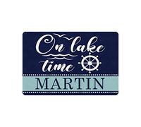 La Vida Personalizada Es Mejor En The Lake Family Name On Lake Time Alfombra Atrapapolvo Material Resistente Alfombras Lavable Felpudos para Interior Puerta Trasera Delantera Hogar 40 X 1610Cm